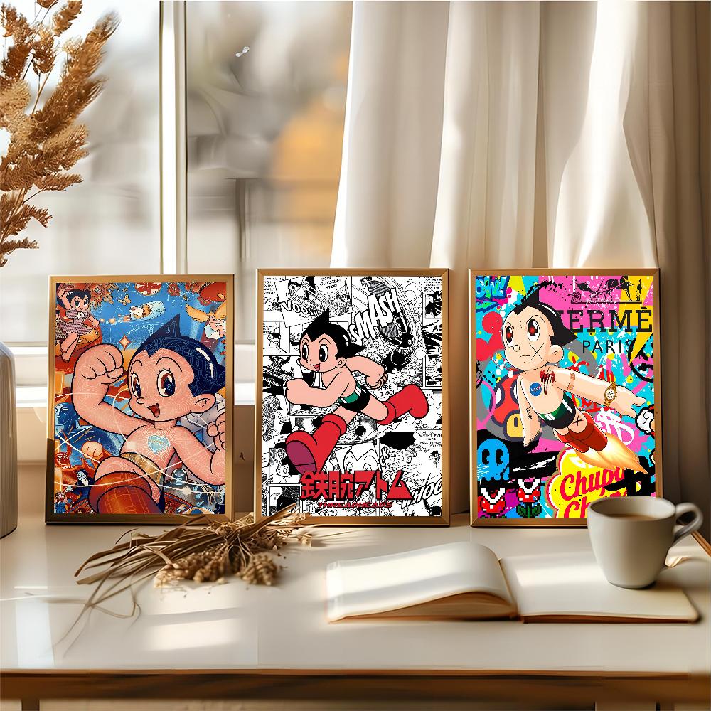 AAA A-Astro Boys Movie Sticky Posters Retro Kraft Paper Sticker DIY Room Bar Cafe Esthetic Art Wall Painting