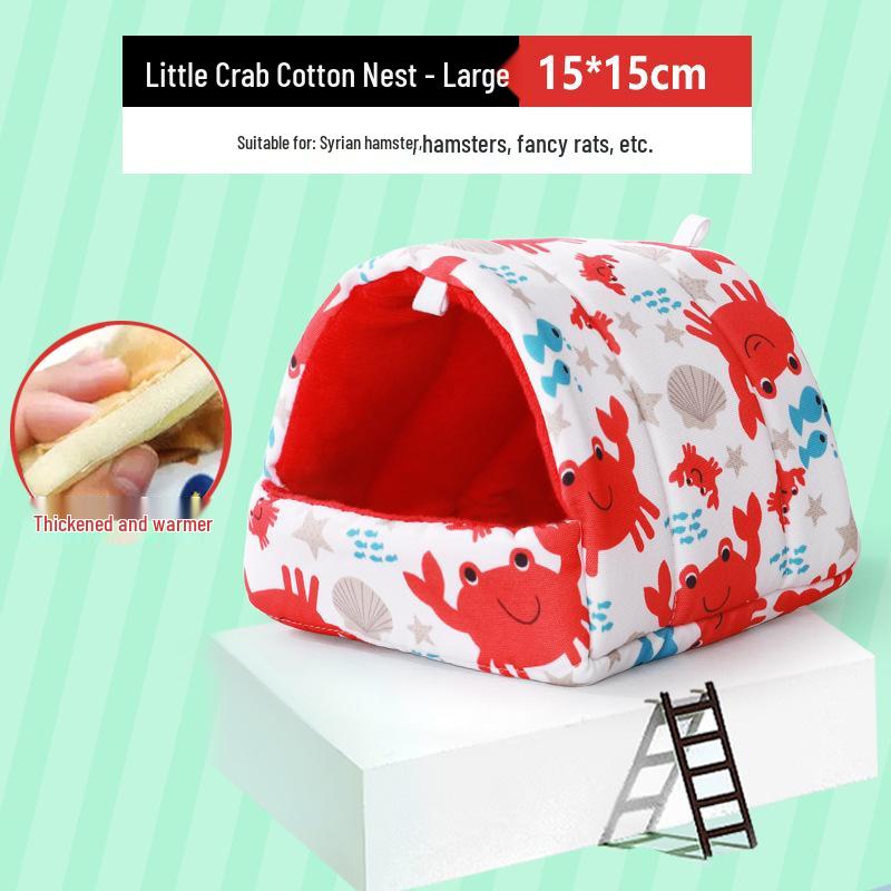Зимнее теплое хлопковое гнездо для маленьких питомцев: Хомяки, Шиншиллы, Ежи, Белки и Кролики