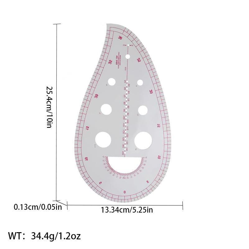 Многофункциональная линейка для создания выкроек одежды: Швейный инструмент для точной резки по кривой