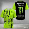 Высококачественная мужская футболка в стиле Monster Energy, цветная, квадратная, модный 3D-принт граффити, с коротким рукавом, в уличном спортивном стиле