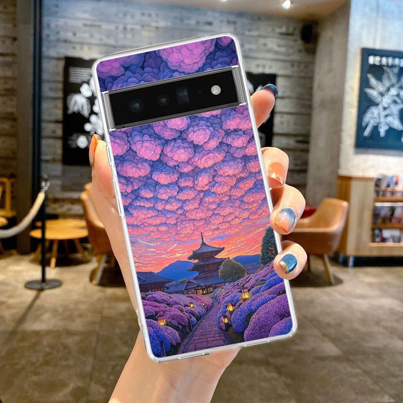 Чехол для телефона Google Pixel 9 8 7 6 9A 8A 7A 6A 5 4 5A 4A 3A Pro XL Мягкий ТПУ Чехол Серия 'Пейзажи Японии' Эстетизм Пейзаж