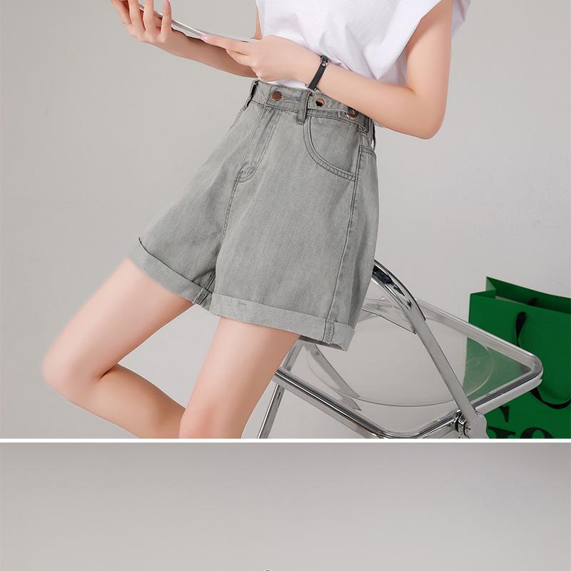 Летние женские модные джинсы, джинсовые шорты, свободные повседневные шорты для завивки, джинсы с эластичной резинкой на талии, большие размеры