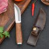 Туристический тесак для мяса с цветной деревянной ручкой, мини-ножи, бытовой нож для фруктов, портативный карманный нож для выживания на природе, самообороны