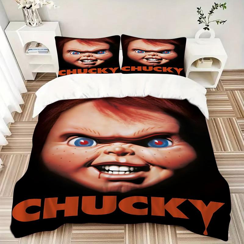 Chucky Horror Doll Icon Print 3Pcs Bedding Setduvet Cover With 2 Bedropillowcase Home Birthday Gift