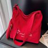 Korean Large-capacity Canvas Bag 2025 New Fashion Letter Versatile Shoulder Tote Bag Casual and Lightweight Messenger Bag