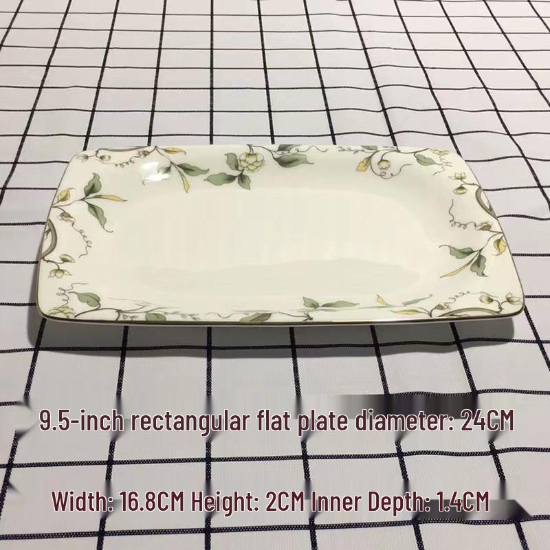7-Inch Round Bone China Porcelain Plate - Chinese Style Tableware