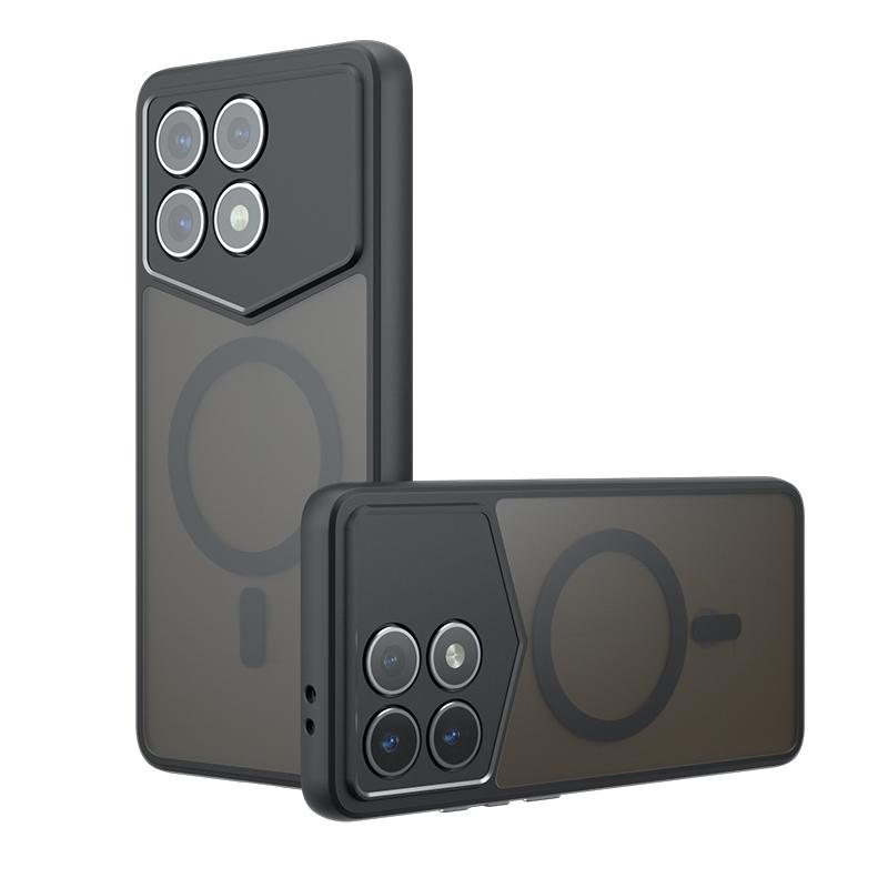 Для Xiaomi Redmi K70 K70E Poco F6 X6 Pro Чехол Матовый Magsafe Ударопрочный Встроенные Уголки с Воздушной Подушкой Нежелтеющий Материал Мягкая Обложка