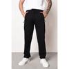 Black Men's Straight Leg Pocket Zipper Detailed Comfortable Cut Sweatpants
