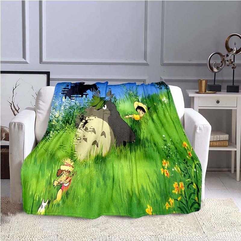 Японский Amime Тоторо Мой сосед Тоторо мультфильм 3D мягкое одеяло легкое фланелевое одеяло