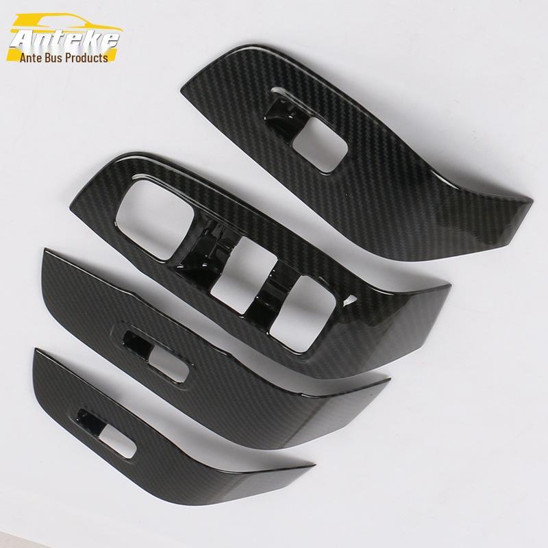 19 RX5MAX Car Door Window Lift Button Decorative Sticker – Glass Switch Bright Ring Armrest