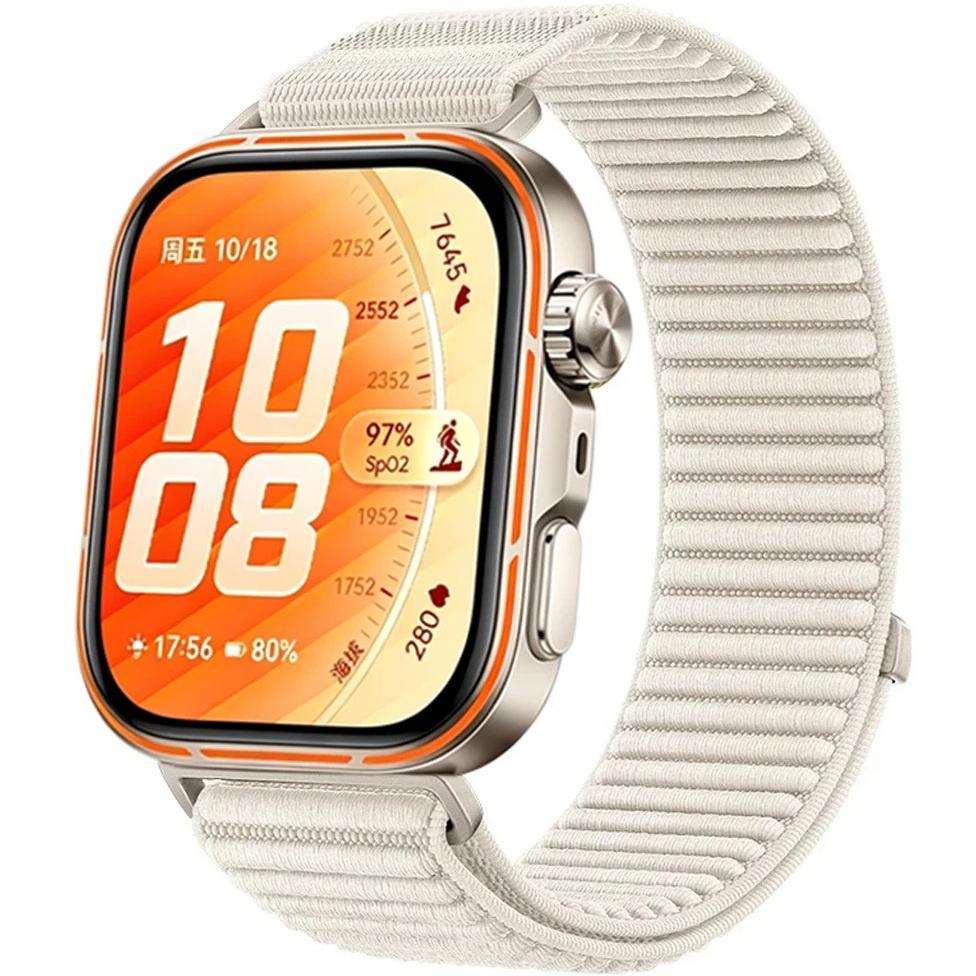 Nylon Strap for Huawei Watch Fit 4 / 4 Pro / 3, Beige