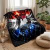 Netherlands Football Printed Flannel Blanket Skin Friendly Warm Decorative Throw for Indoor Couch Bed Daily Use
