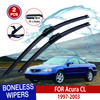 For Acura CL  1997-2003 Car Windshield Wiper U-type Soft Rubber Frameless Bracketless Car Wipers 24"+20"