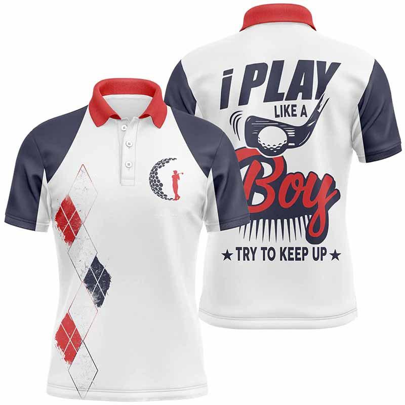 Men's Short Sleeve Golf Jersey Quick Dry Breathable Ball, Anti-Wrinkle, Moisture Absorbing Summer Sportswear