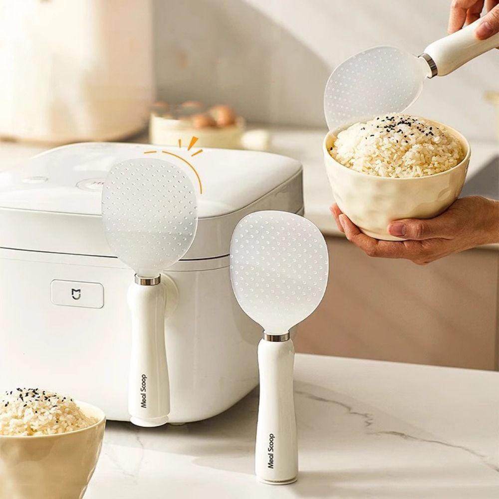 Легко моющаяся ложка для риса с присоской, термостойкая магнитная ложка для риса, бытовая