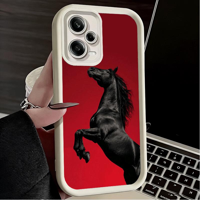 Чехол для телефона Xiaomi Redmi Note 15 14 13 Pro Plus Черная Лошадь Скачущая Оболочка 12S 11 11S 11T 5G 14S Мягкий Силикон Funda