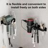 Wall Mount Hair Dryer Holder Bathroom Hair Tool Organizer Rack Strong Load-bearing Easy To Install Curling Iron Holder Blow Dryer Rack