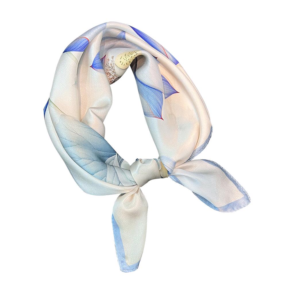 100% Natural Real Silk Scarf Neck Kerchief Foulard Female Bandana Scarves for Women Hijab Tie Shawl Wraps Square Neckerchief