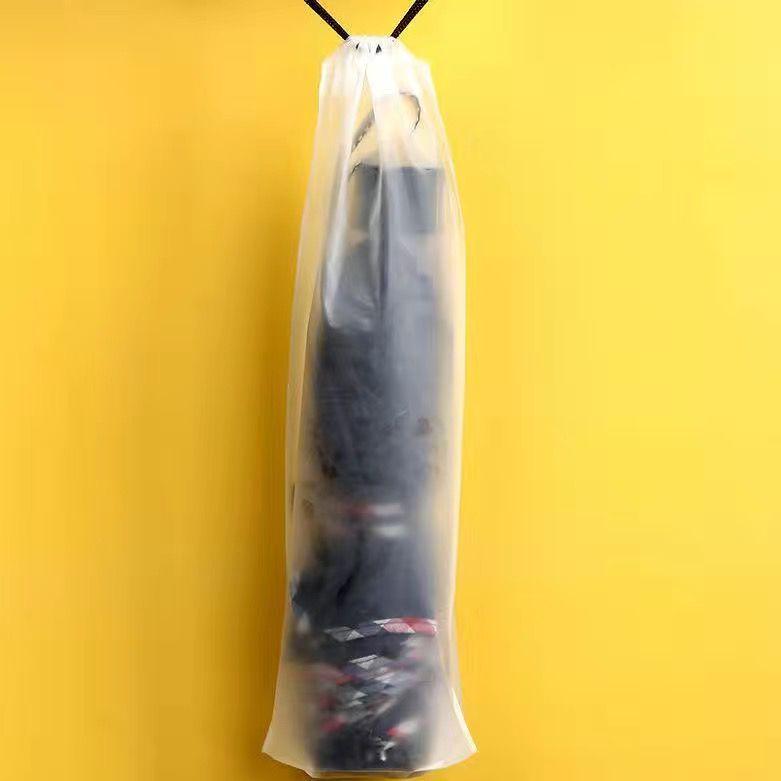 Waterproof Folding Umbrella Storage Bag - Travel-Friendly, Anti-Wet, Transparent Drawstring Cover