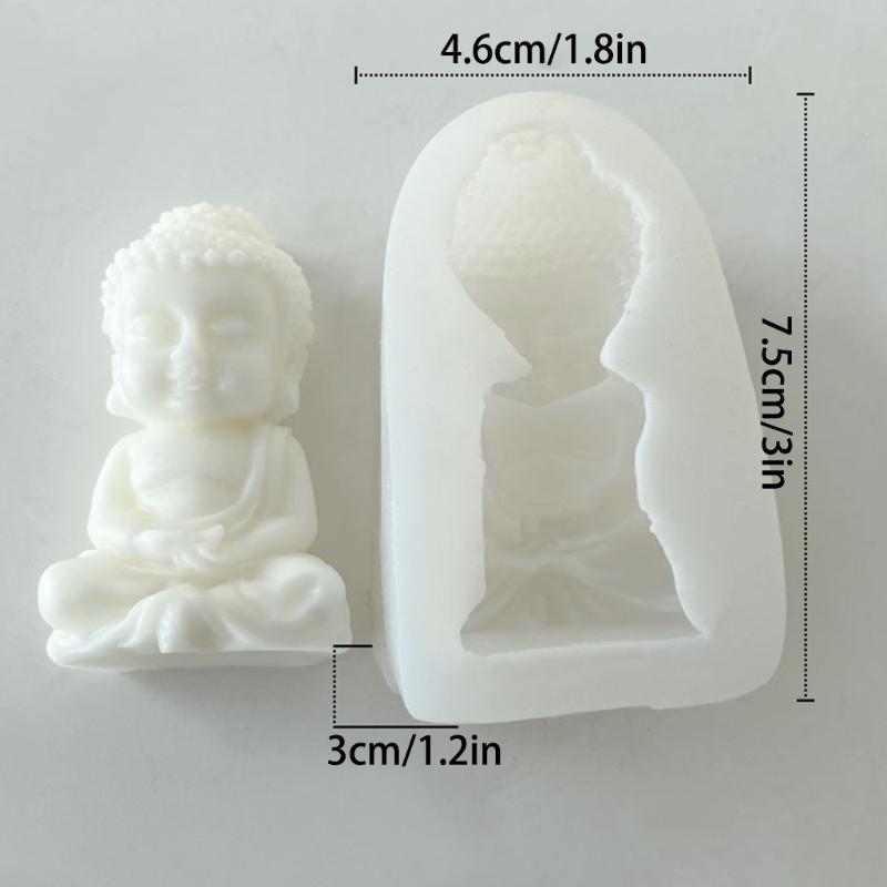 Свеча Статуя Будды Силиконовая Форма 3D Фигура Ароматерапия Гипсовые Формы Мыло Ручной Работы Смола Форма DIY Торт Шоколад