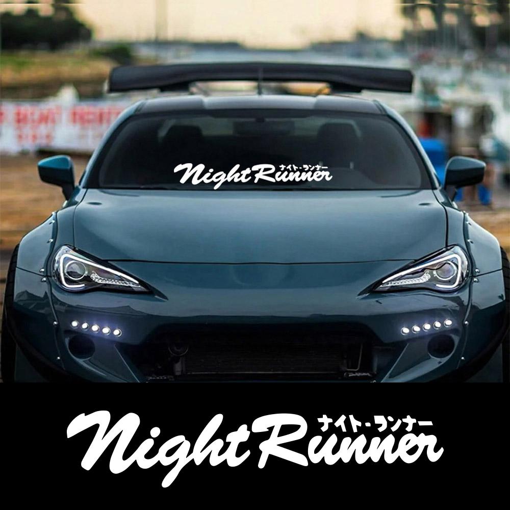 Автомобильная наклейка Японская JDM Racing Наклейка Night Runner На лобовое стекло Водонепроницаемая виниловая пленка Декор Наклейки Аксессуары для тюнинга авто