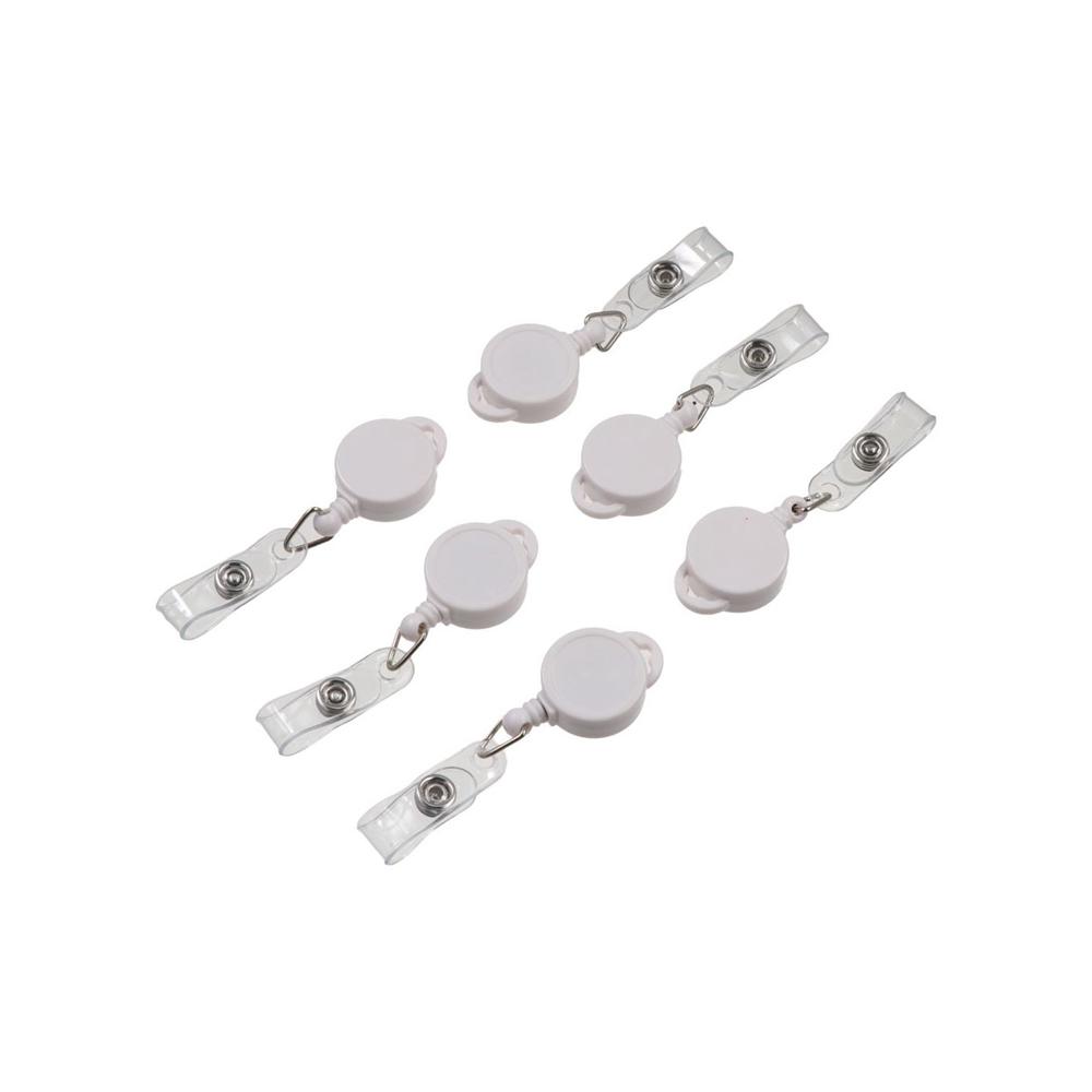 Бейджхолдер с клипсой и ретрактором для бейджа, защита от потери, легко вытягиваемая пряжка, школьные принадлежности