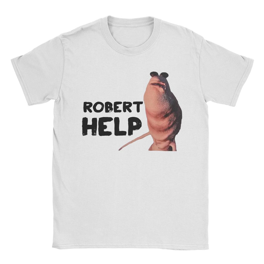Funny Robert Help Marcus The Worm Tee Shirt for Men Women Graphic Printing T Shirts Cotton Clothing