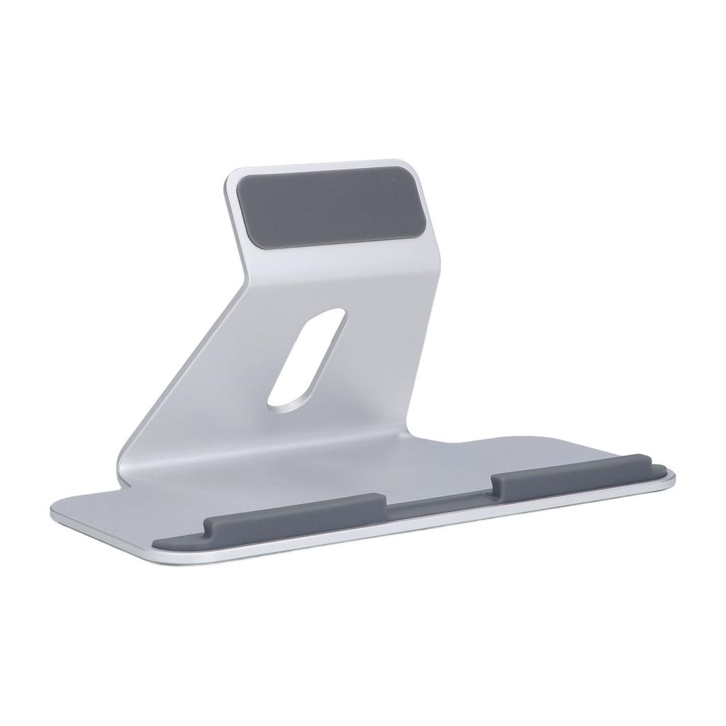 Подставка для ноутбука с серебристой отделкой, противоскользящая конструкция, простота в эксплуатации, экономия места на рабочем столе, планшет