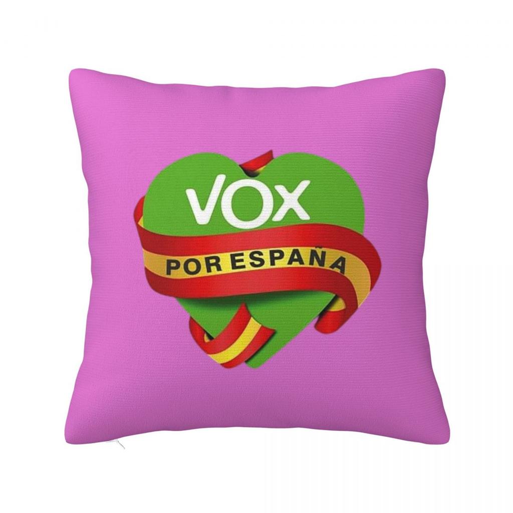 Espana Vox Logo Spain Political Party Spanish Square Pillowcase Cushion Cover Pillow Case Throw Pillow Cover for Home Bedroom