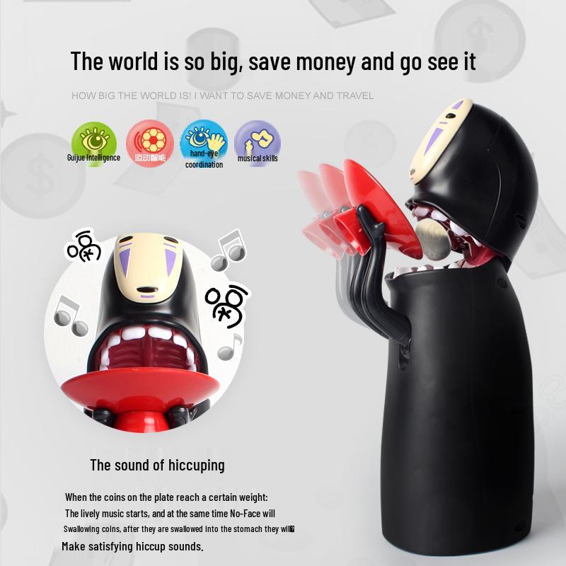 No-Face Man Electric Coin-Eating Piggy Bank