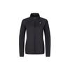 Logo Stand Collar Zip-Up Comfort Casual Sports Jacket Women Jacket Black 2012D018-001