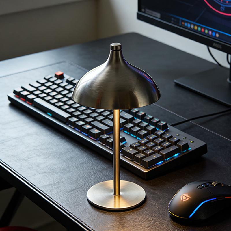 Сенсорная USB-настольная лампа с регулировкой яркости - Постмодернистский дизайн в виде грибного бутона для атмосферного креативного ночного освещения