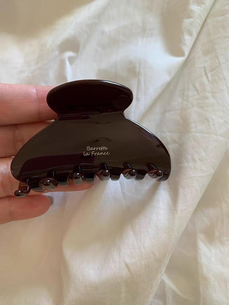 Французская золотая этикетка Jelly Solid Color Medium Hair Clip - Acetic Acid Half-Claw Shark Clip