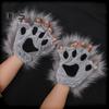 1 пара зимних перчаток, волчьи лапы, лисьи когти, варежки, приятные для кожи, термоизоляционные перчатки, костюм для косплея на вечеринку