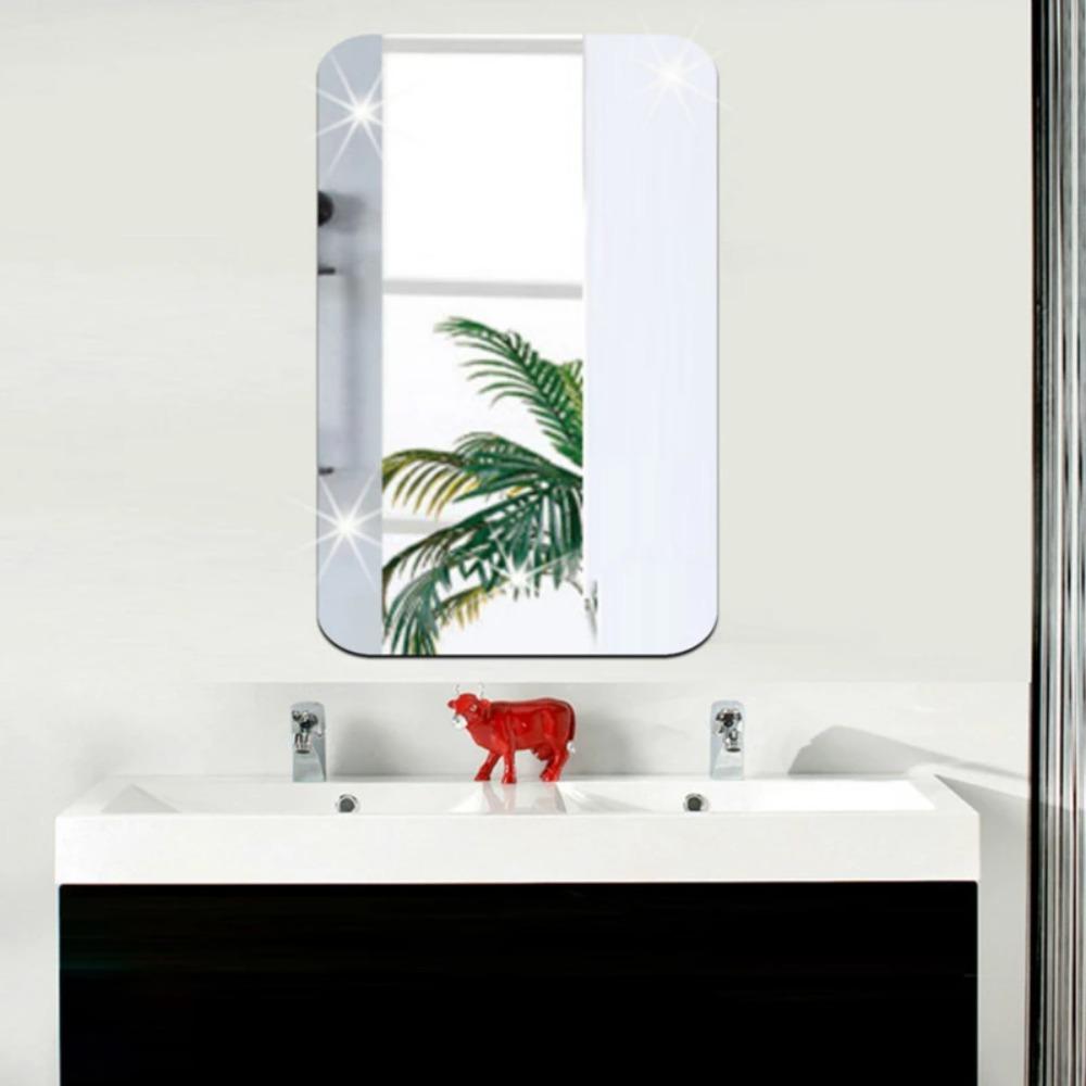 Home Decoration 3D Effect Shower Oval Mirror Stickers Acrylic Mirror Anti Fog Mirror Make Up Mirror