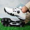 Men Golf Shoes Professional Spikes Golf Sneakers Outdoor Walking Sneakers Comfortable Athletic Footwears