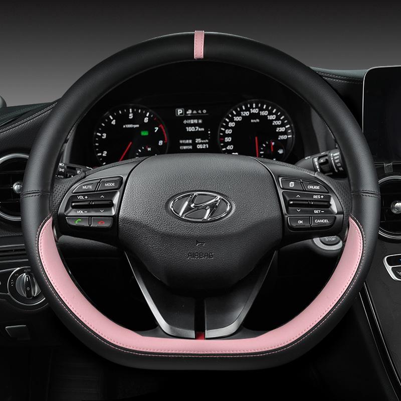 Чехлы на руль автомобиля 38 см для Hyundai i30 Creta Tucson ix35 Solaris Elantra Santa Fe Kona i40 Palisade, автоаксессуары