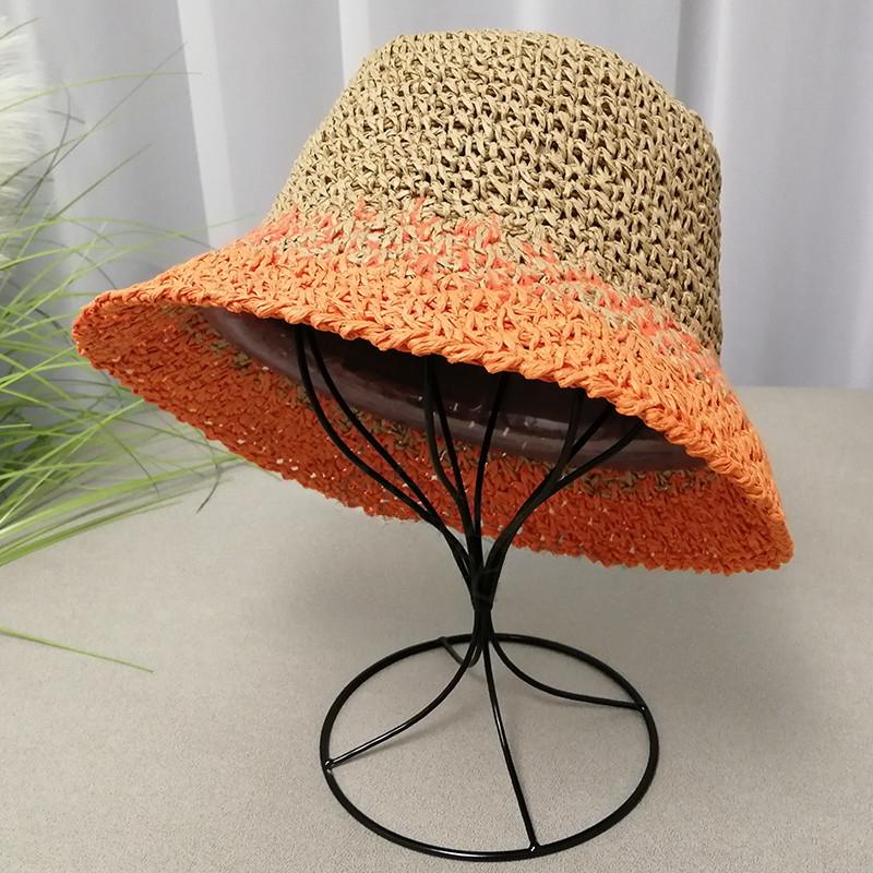 Модные летние женские панамы соломенные радужные вязаные крючком складные цветные солнцезащитные пляжные шапки ручной работы оптом