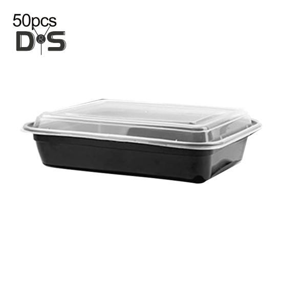 50 шт. контейнеров для приготовления еды в ланч-боксах, 32 унции, многоразовые контейнеры для еды с крышками, герметичные, не содержащие бисфенол-А, штабелируемые контейнеры для хранения еды для ресторана и дома