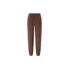 Solid High-Waisted Corduroy Knit Sports Pants Women Pants Brown DQ6927-259
