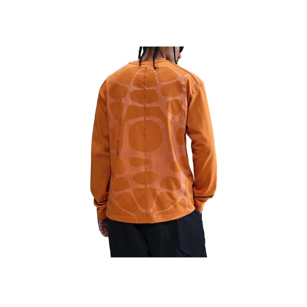 Nike ISPA SS25 Удобная Модная Приятная к коже Мягкая Футболка с длинным рукавом Унисекс Топы Оранжевый HJ9087-813
