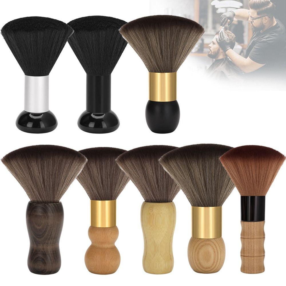 Wooden Handle Salon Brush Soft Brush Hair Cleaning Brush Fashion Barber Brush Home Use