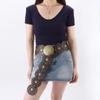 Exaggerated Cowboy Hollow Belt Western Style Wide Disc Belt Disc Belt  for Women