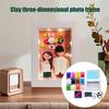 DIY Air Dry Clay Kit 3D Photo Frame Craft for Couples Valentine's Birthday Gift Non-Stick Modeling Clay for Kids Adults