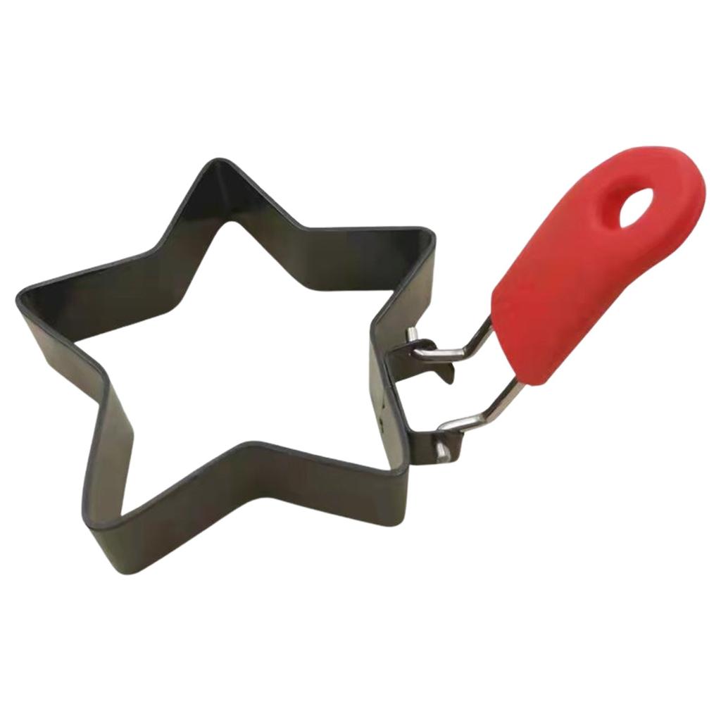 Кольцо для яиц со складной ручкой, кольца для яиц в форме сердца из нержавеющей стали для жарки яиц, английских кексов, приготовления сэндвичей на завтрак, бургеров