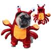 Funny Cute Halloween Red Crab Costume Cosplay Dog Clothes for Small Dogs Jacket Costume