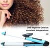 Выпрямитель для волос с плоским утюгом и пластиной с керамическим покрытием, быстрый нагрев, 2-в-1, многофункциональная укладка волос без вьющихся волос, бигуди, профессиональные волосы