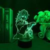 Светодиодный светильник в стиле аниме «Убийца демонов» Giyu Tomioka для детской спальни, декор для декора, освещение, подарок на день рождения, манга, 3d ночник Kimetsu No Yaiba
