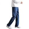 ROMON [Tencel Lyocell] Men's Casual Pants, Spring Breathable Lightweight Slimming Loose Straight-Leg Trousers, Black, Size 28