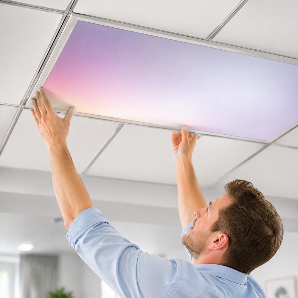 Polyester Fabric Ceiling Light Cover Eye-Protective Lampshade Light-Blocking Lampshade Classroom
